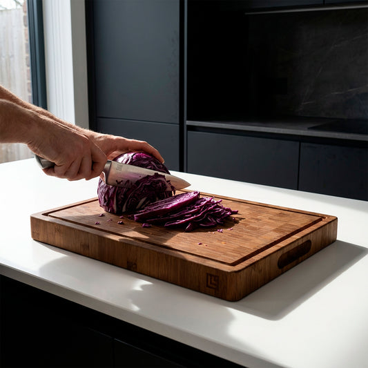 Carbonised Bamboo Butcher's Block - 40 x 30 x 4 cm