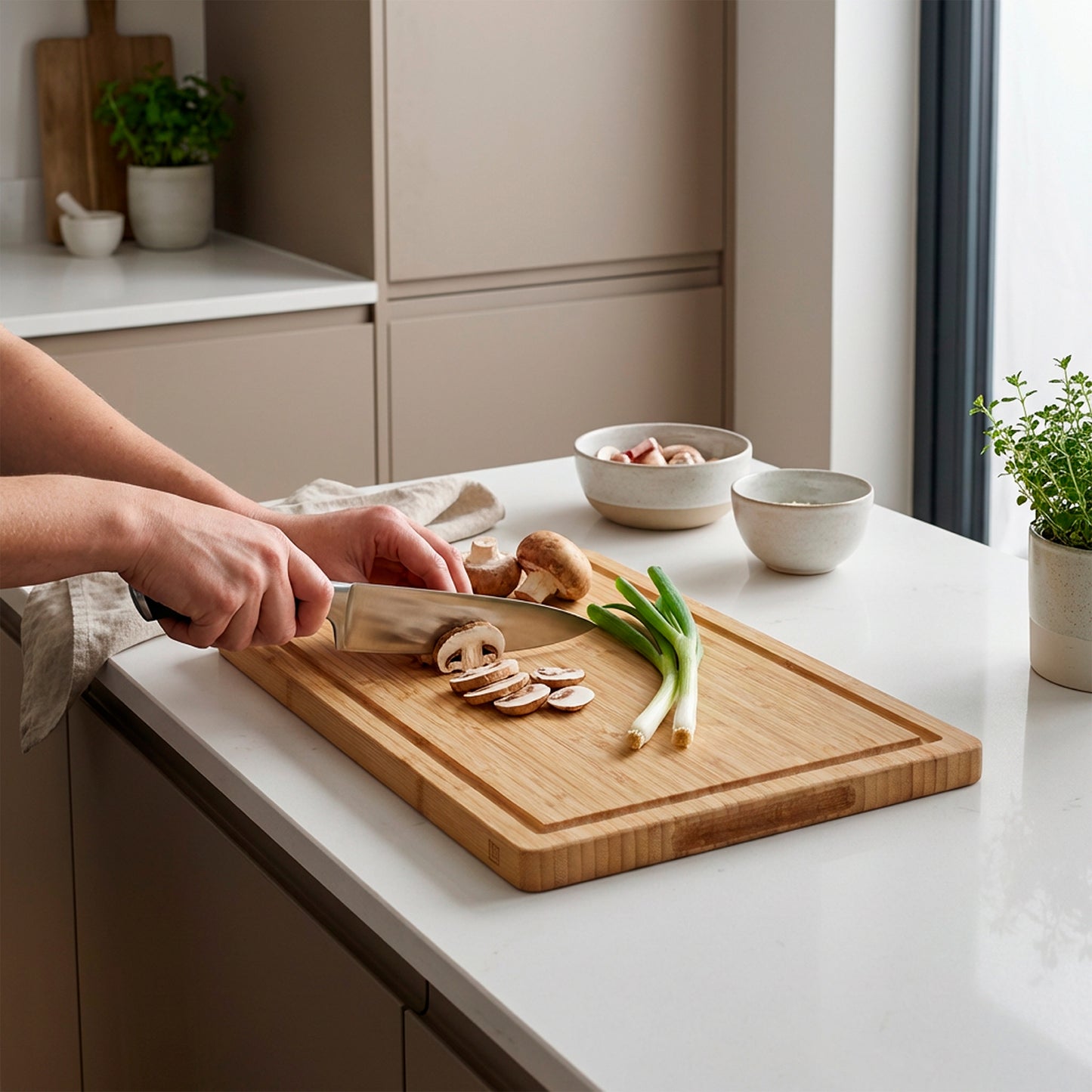 Bamboo Chopping Board - 38 x 25 x 2 cm