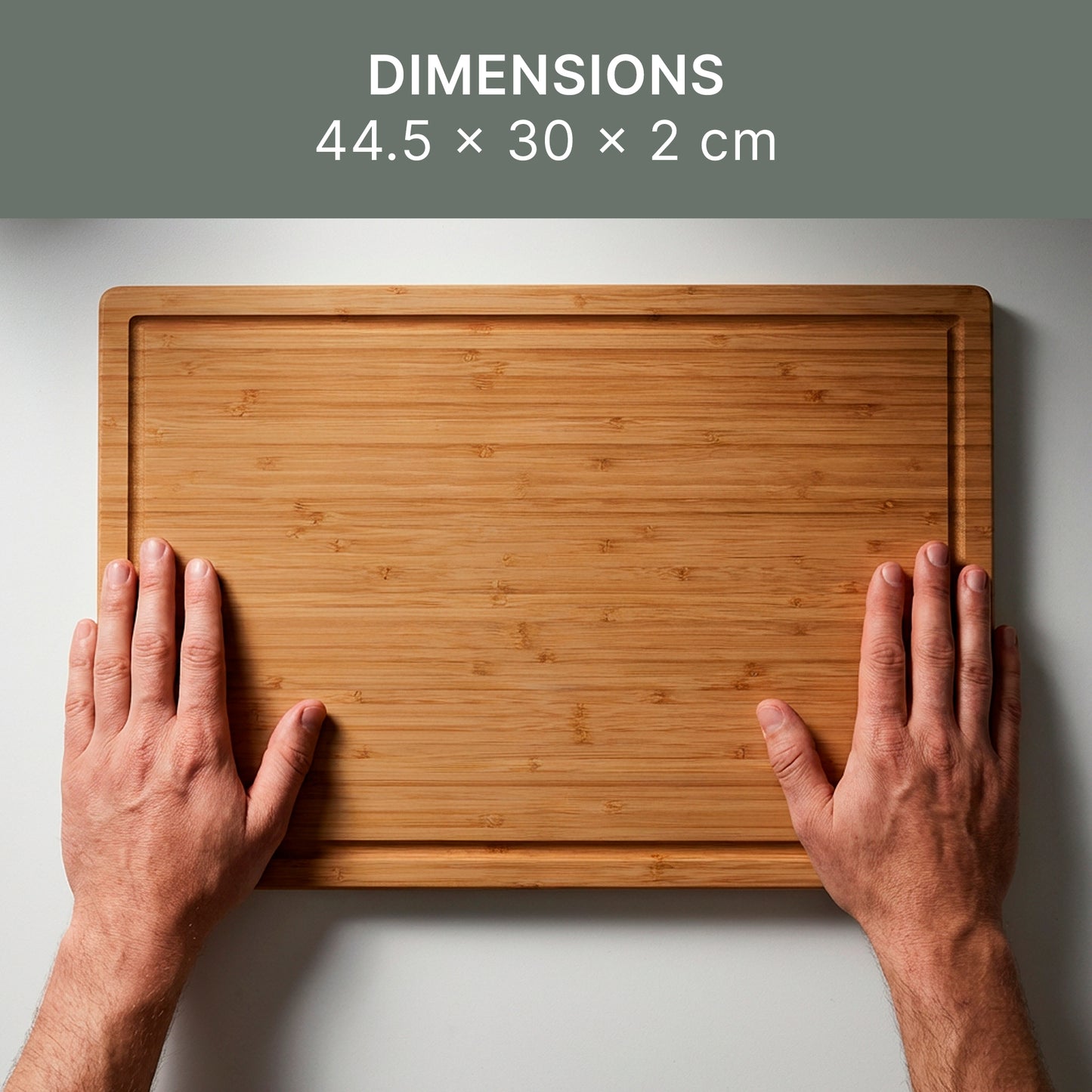 Carbonised Bamboo Chopping Board - 45 x 30 x 2 cm