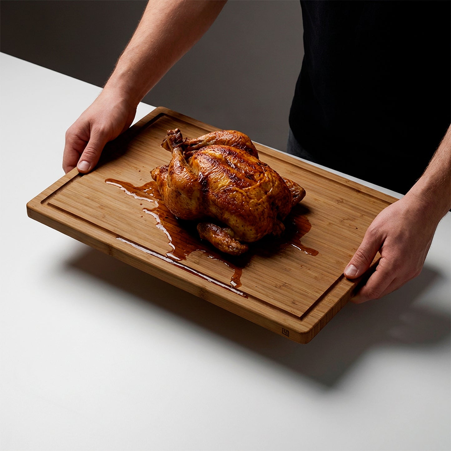 Carbonised Bamboo Chopping Board - 45 x 30 x 2 cm