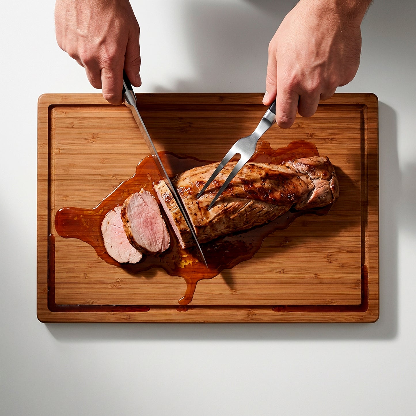 Carbonised Bamboo Chopping Board - 45 x 30 x 2 cm