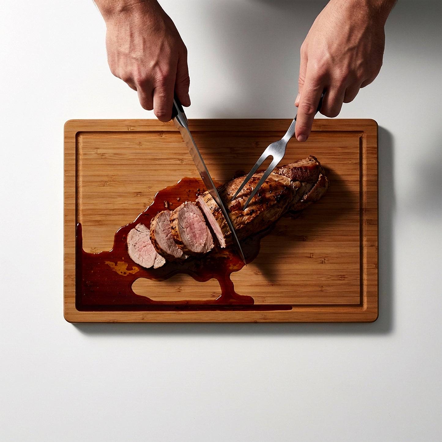 Carbonised Bamboo Chopping Board - 38 x 25 x 2 cm