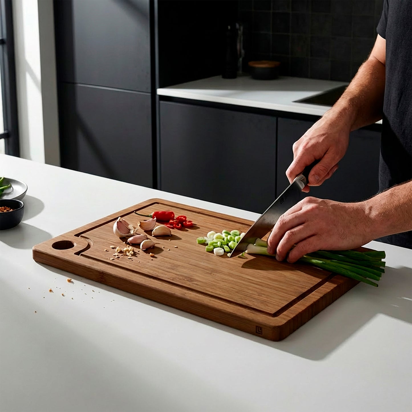 Carbonised Bamboo Chopping Board Set - 3 Piece